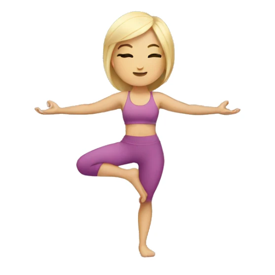 blonde girl doing yoga sticker