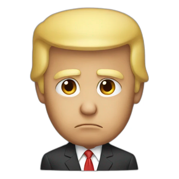 sad donald Trump sticker