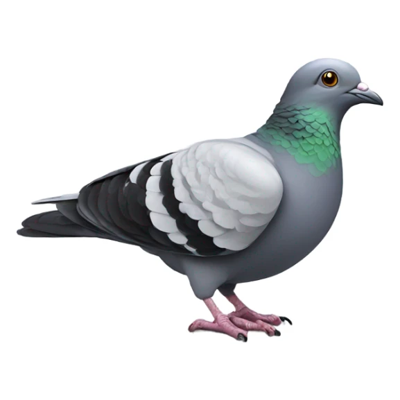 A pigeon playing football sticker