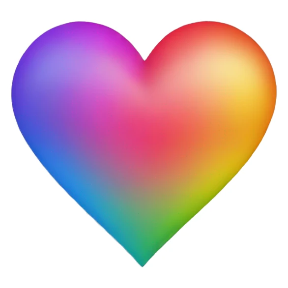 rainbow heart sticker