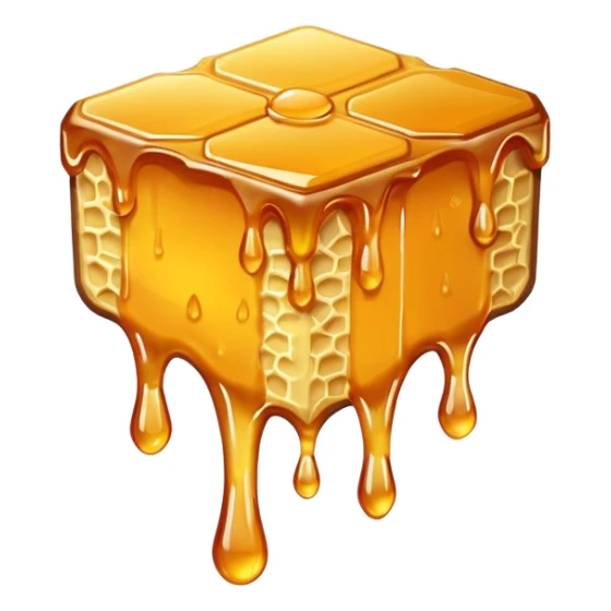 a piece of honeycomb dripping homey sticker