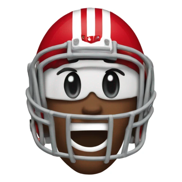 Ohio state football player making the letter O over his head sticker