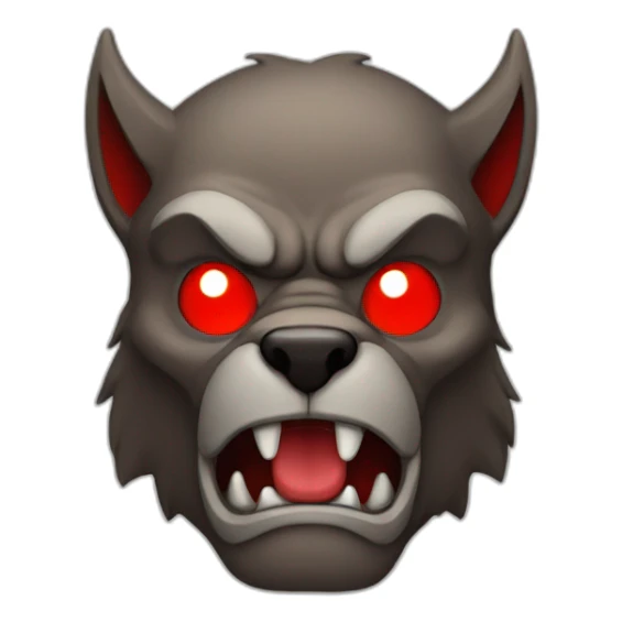 Muscular werewolf with red eyes sticker