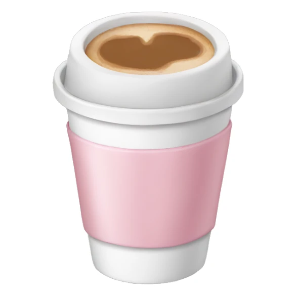 Light pink coffee sticker