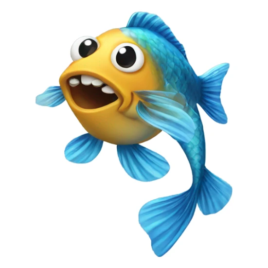 fish with a binky in it’s mouth sticker