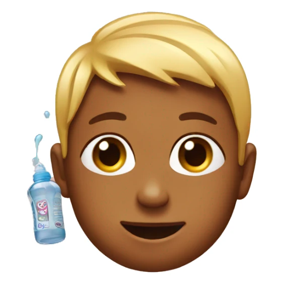 Emojis with baby oil  sticker