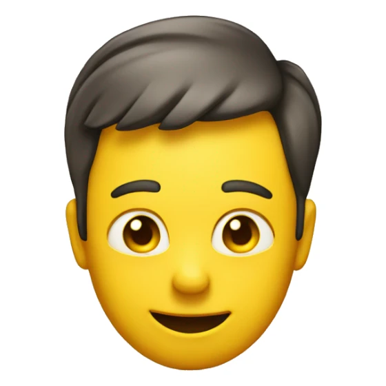 usual yellow emoji face (no body) with a flirty facial expression sticker