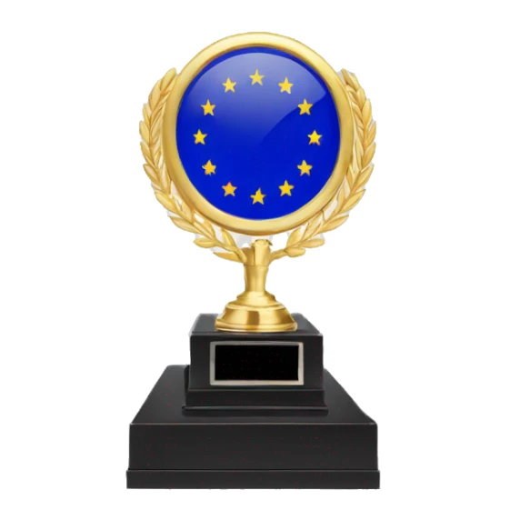 european-union-flag on trophee circle sticker