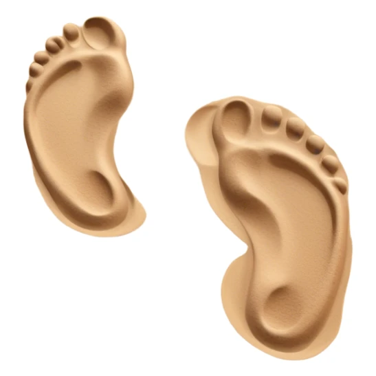 inner child footsteps on sand with other bigger footsteps beside sticker