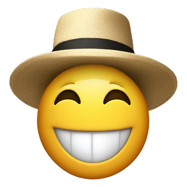 iPhone smiley with a japanese hat and japanese eyes laughing sticker