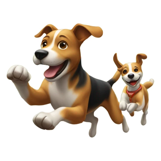 happy moment with dog outdoors sticker