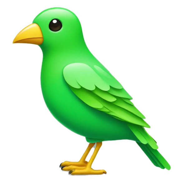 frutiger aero green shopping bird sticker