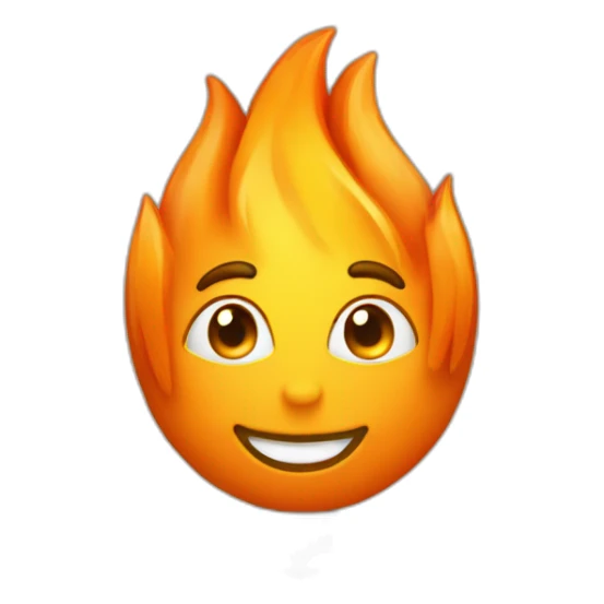 Flama en forma de u color naranja sticker