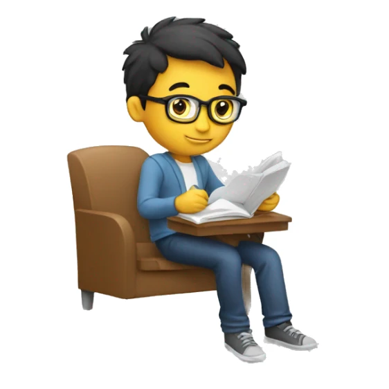 Economics student studying for an exam sticker