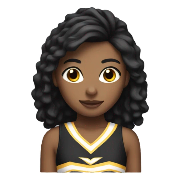 Cheerleading with dark hair sticker