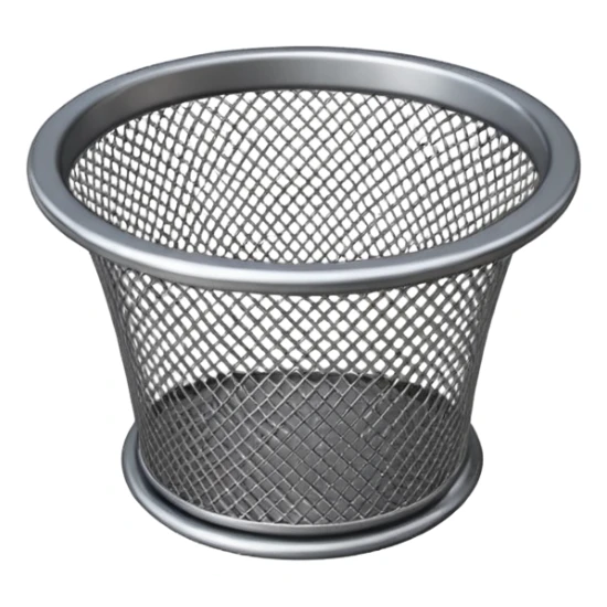 Sieve made from curved steel wire mesh sticker