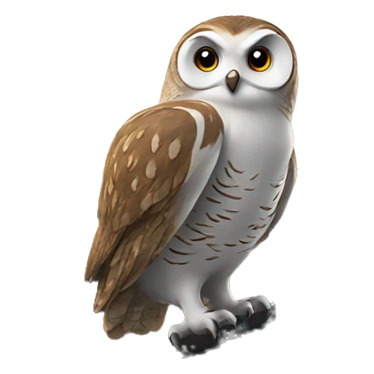 Owl on a roof sticker