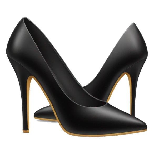 Black stiletto pointy heel sticker