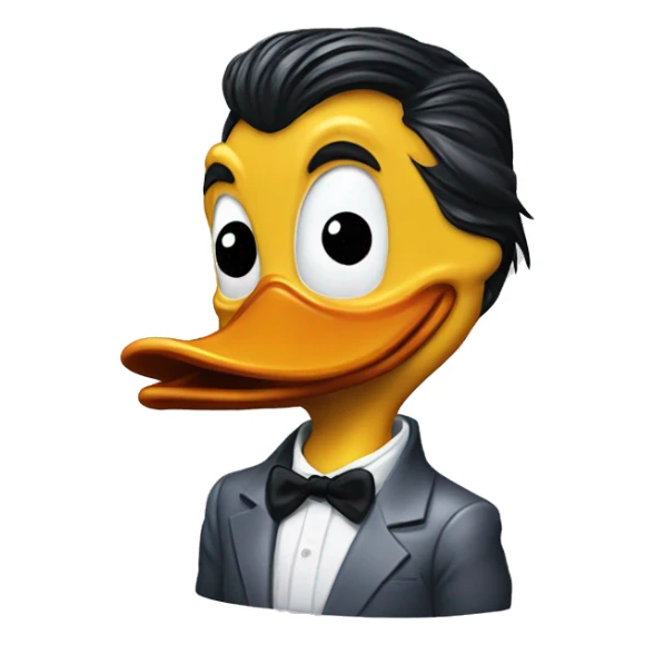 Donald Duck dressed as Patrick Bateman American Psycho sticker
