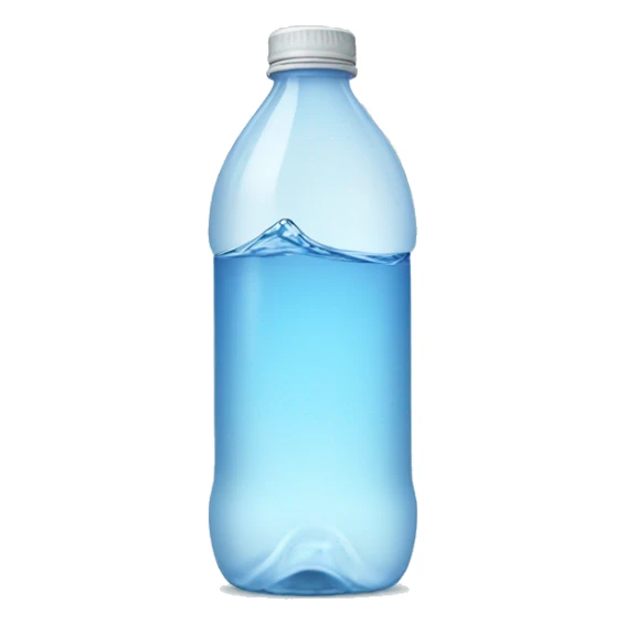 A bottle of water half empty  sticker