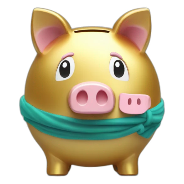 3d-toon-goldened-piggy-bank sticker