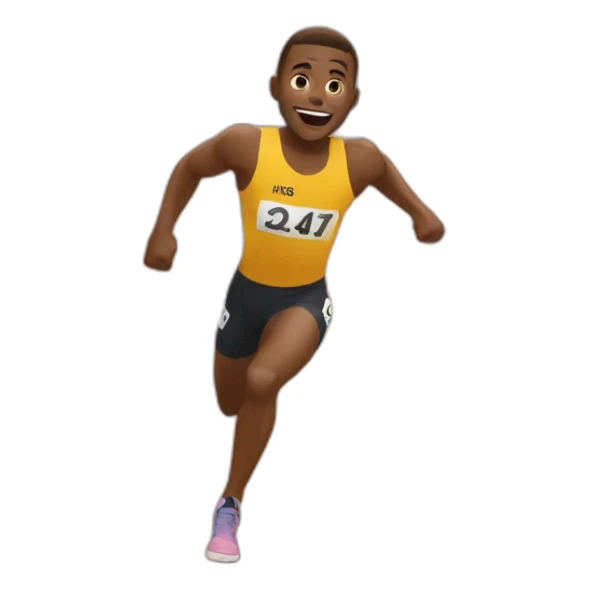 crouch start in sprint run sticker