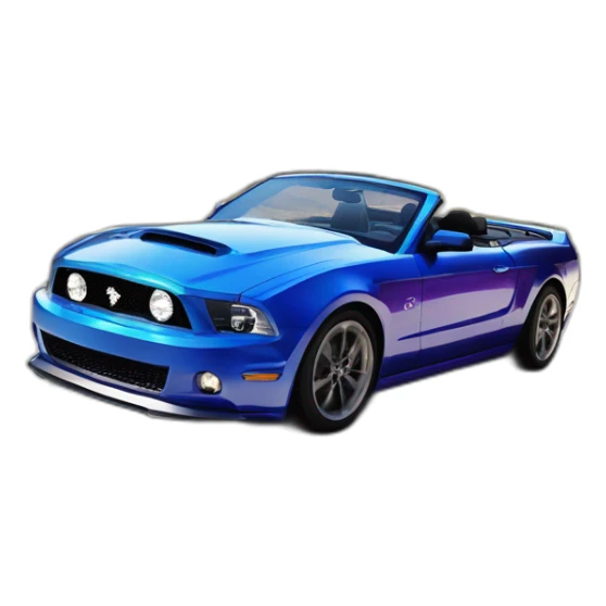Mustangs gt 2010 décapotable blue Mix with purple sticker