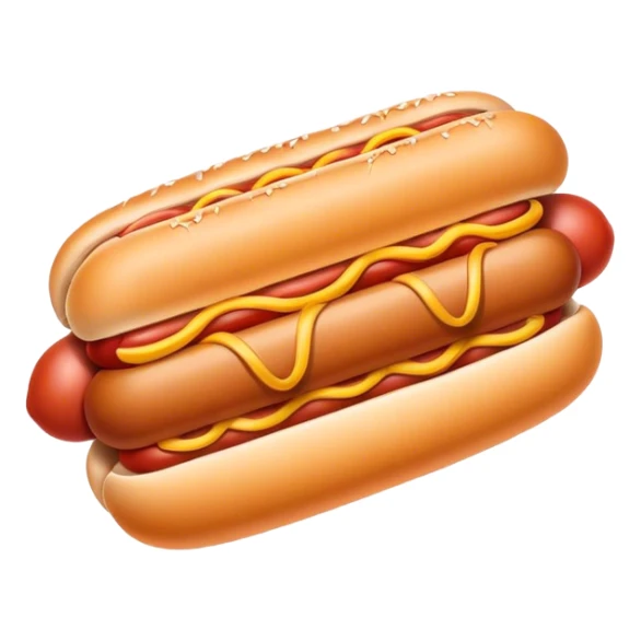 2 stacked balls with a hotdog in the middle sticker