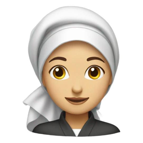 Women hijab chef hat sticker