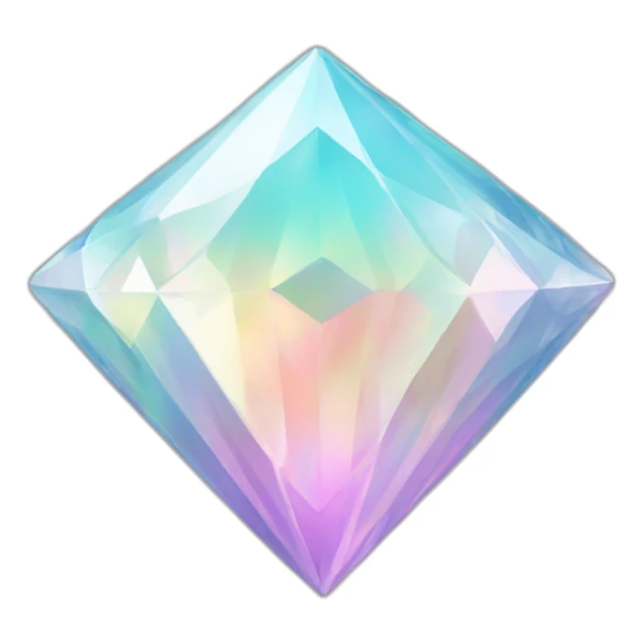 Pastel Pearly Iridescent Diamond Crystal sticker