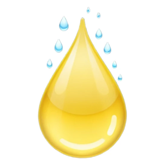 Yellow Drop of Water with no eyes, nose, mouth  sticker