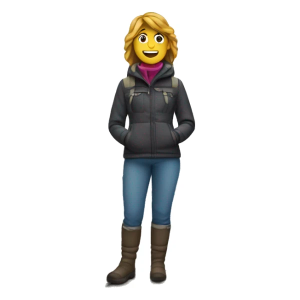 une femme sur une montagne sticker