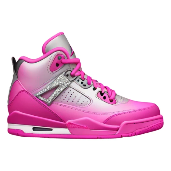 Pink ombre Jordan Shoes with Glitter  sticker