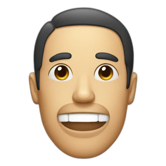 a guy with censored mouth sticker