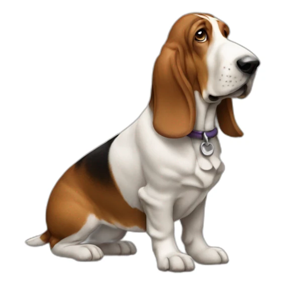 Dog basset hound full-body sticker