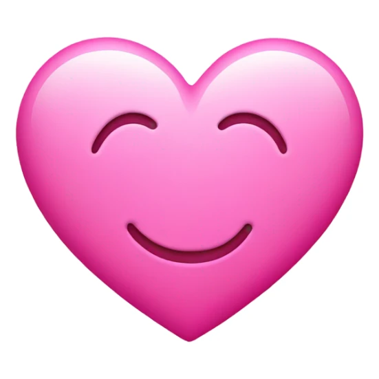 Pink smiley face with pink hearts  sticker