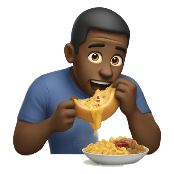 taking a bite of food sticker