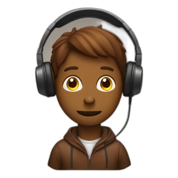 chestnut man listening to music sticker