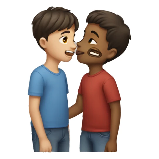 boy’s kiss sticker