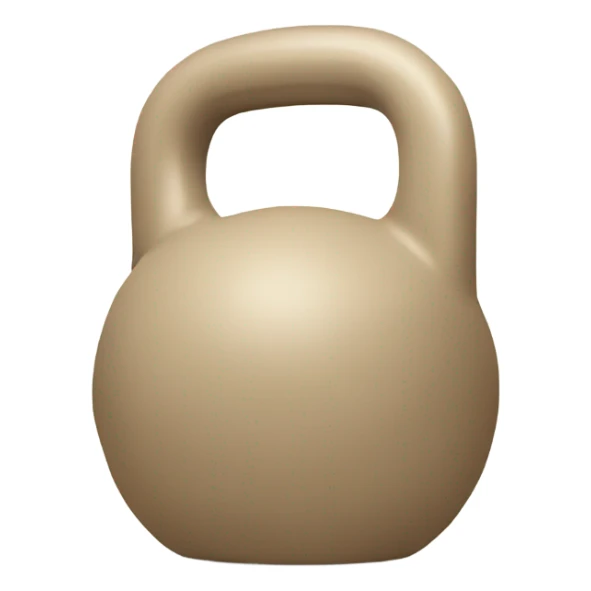 Beige kettlebell sticker
