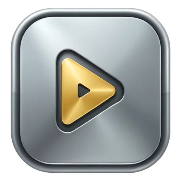 silver play button sticker