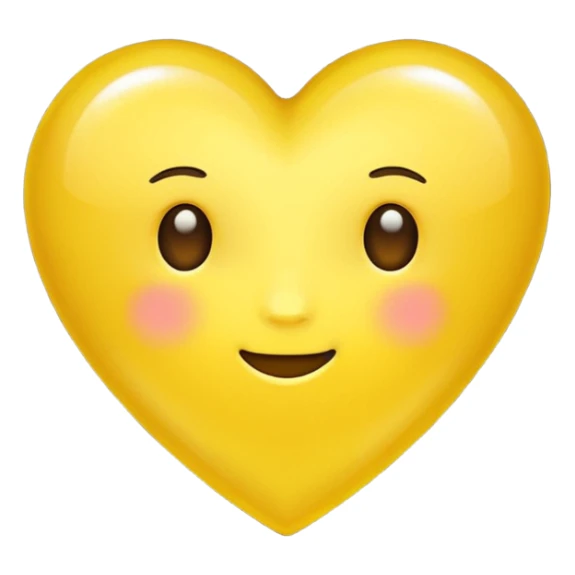 yellow heart with a soft glow sticker