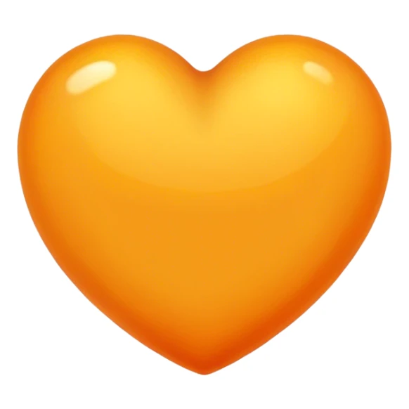 Yellowish orange heart sticker