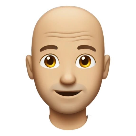 bald guy with something hair in white shirt sticker