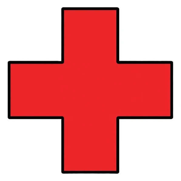 Cruz Roja (Red Cross) humanitarian organization symbol sticker