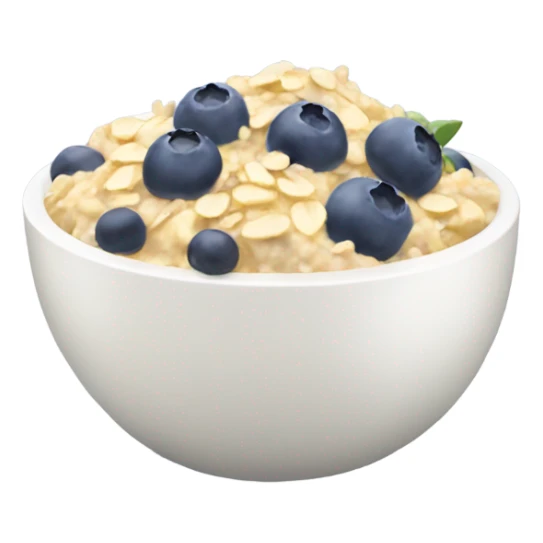 Bowl with Jogurt, blueberries, pine apple and oats  sticker