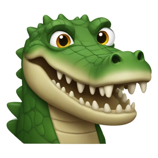 Crocodile with the face of a human sticker