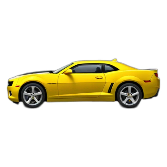 Yellow 2010 Chevrolet Camaro with wheels spinning sticker