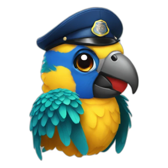 party parrot police sticker