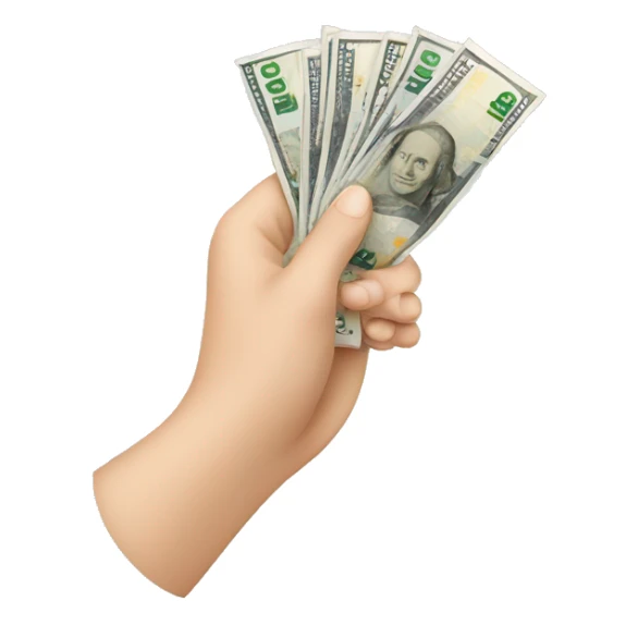 a light-skinned hand holding euro money sticker